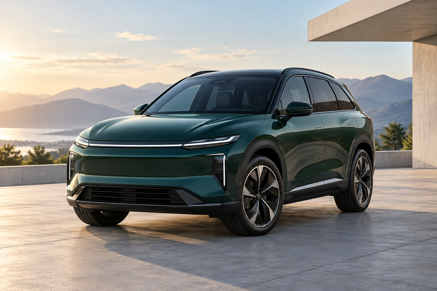 전기 SUV 야외 외관 참고 이미지